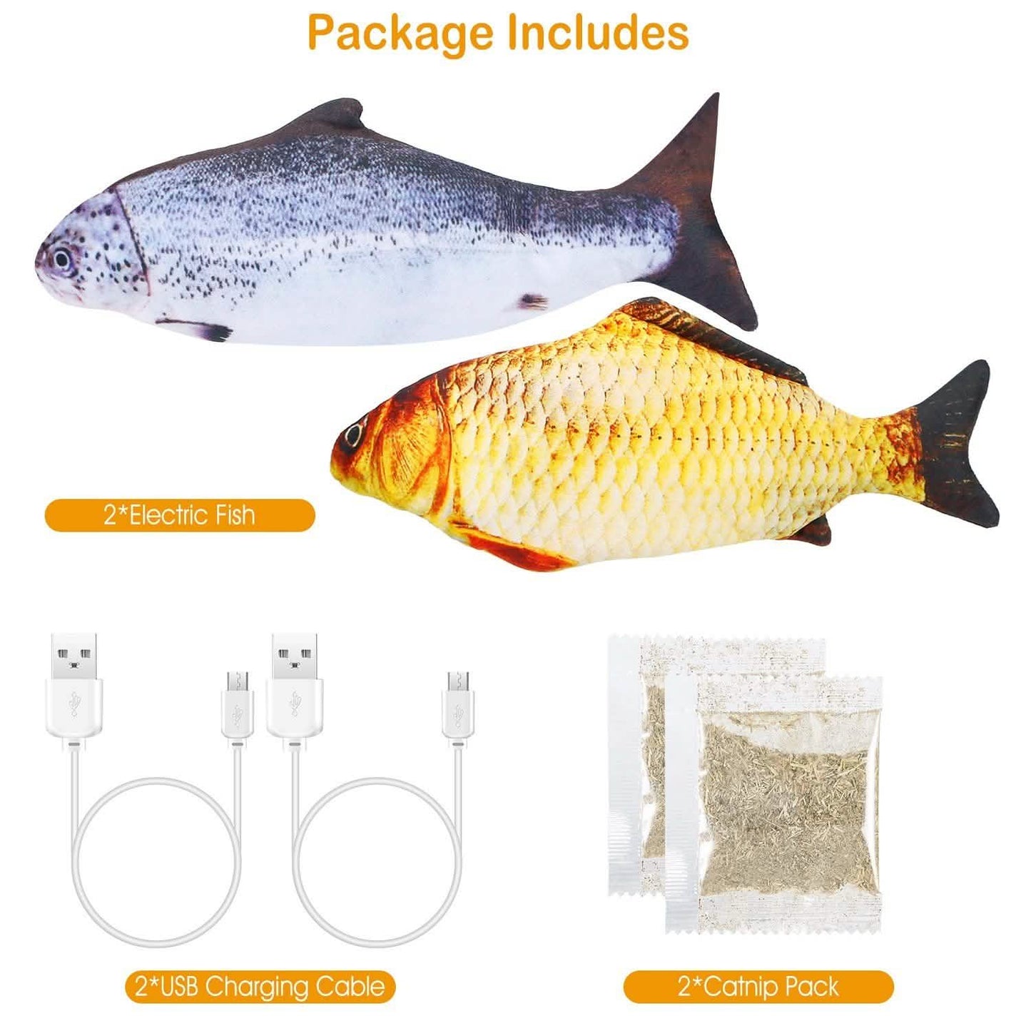 2-Piece: Electric Moving Fish Cat Toy DailySale