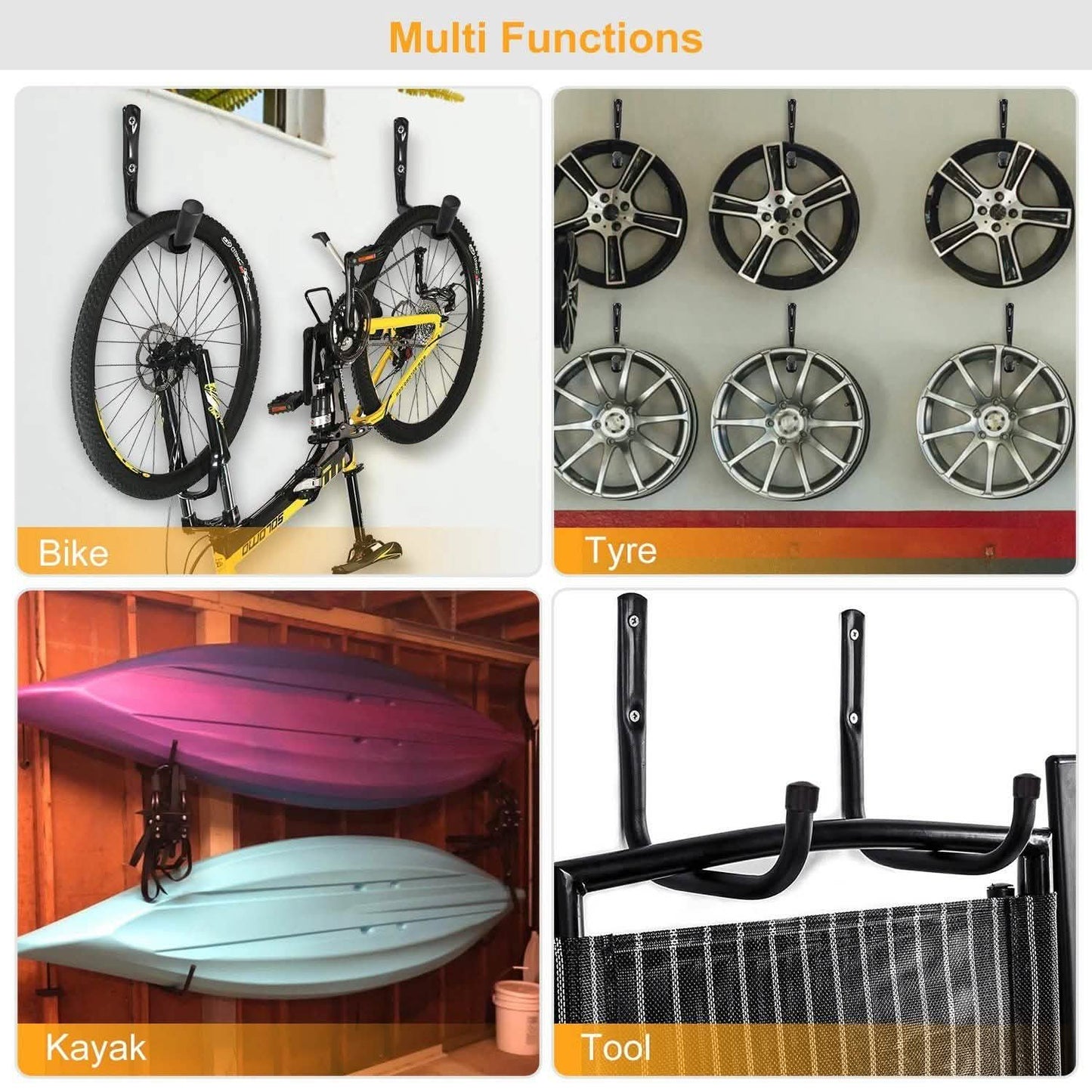 2-Piece: Heavy Duty Garage Storage Hooks Hanger DailySale