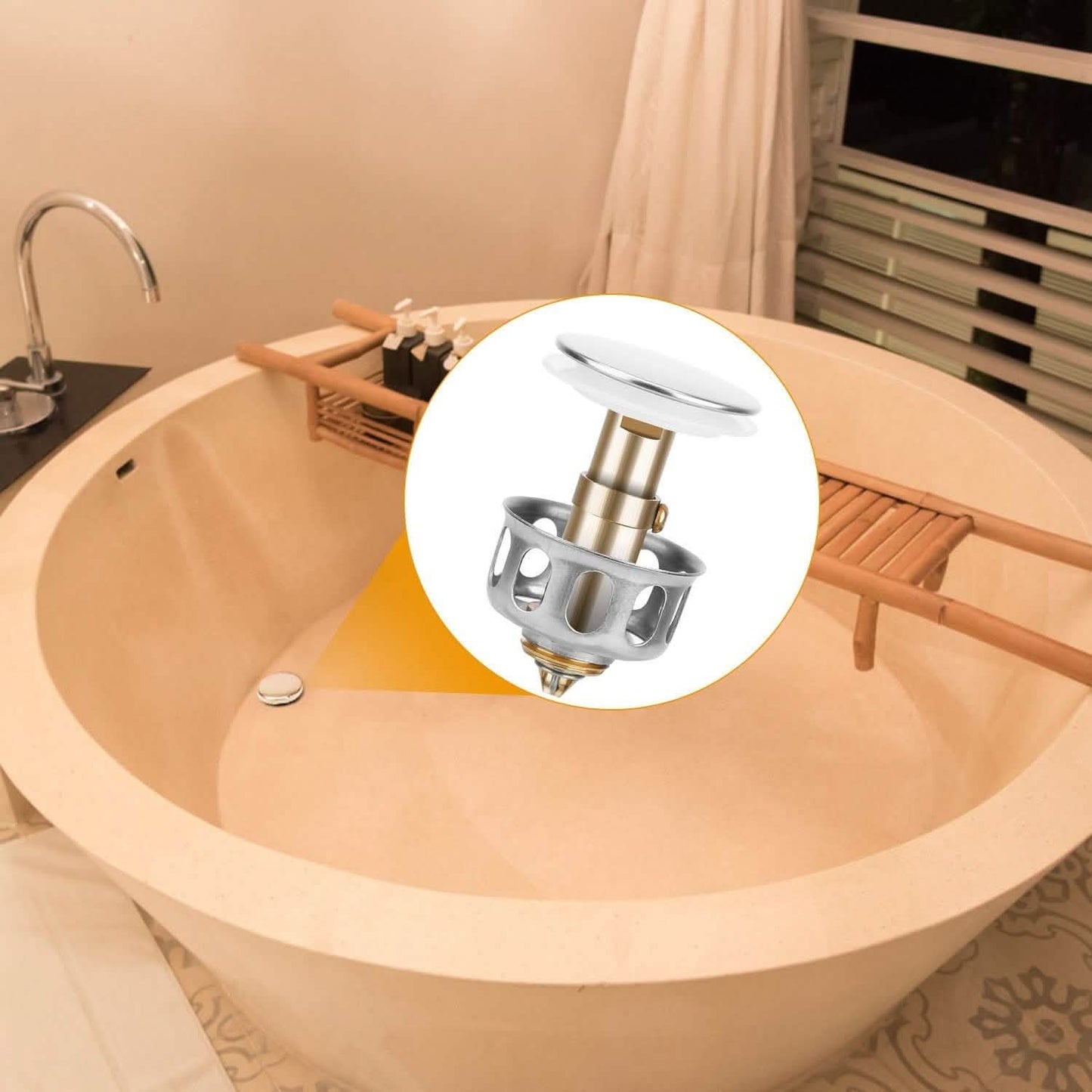 2-Piece: Pop Up Sink Drain Plugs DailySale