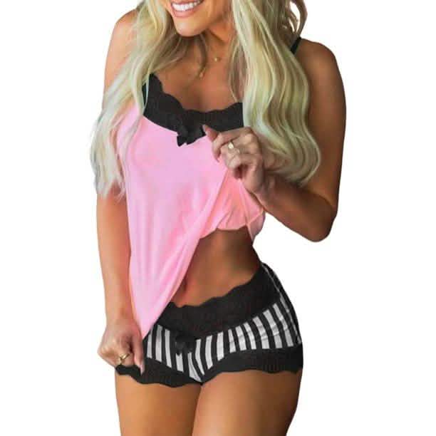 2-Piece Set: Cami + Shorts Set For Women Nightwear DailySale