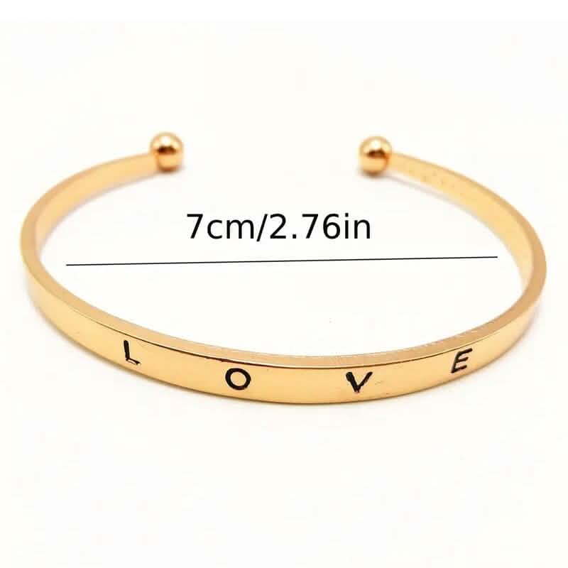 2-Piece Set: Digital Alloy with Quartz Watch and Love Bracelet DailySale