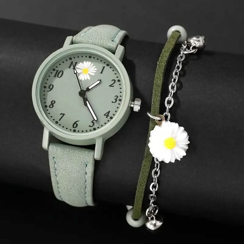 2-Piece Set: Elegant Style Women's Quartz Watch and Bracelet DailySale