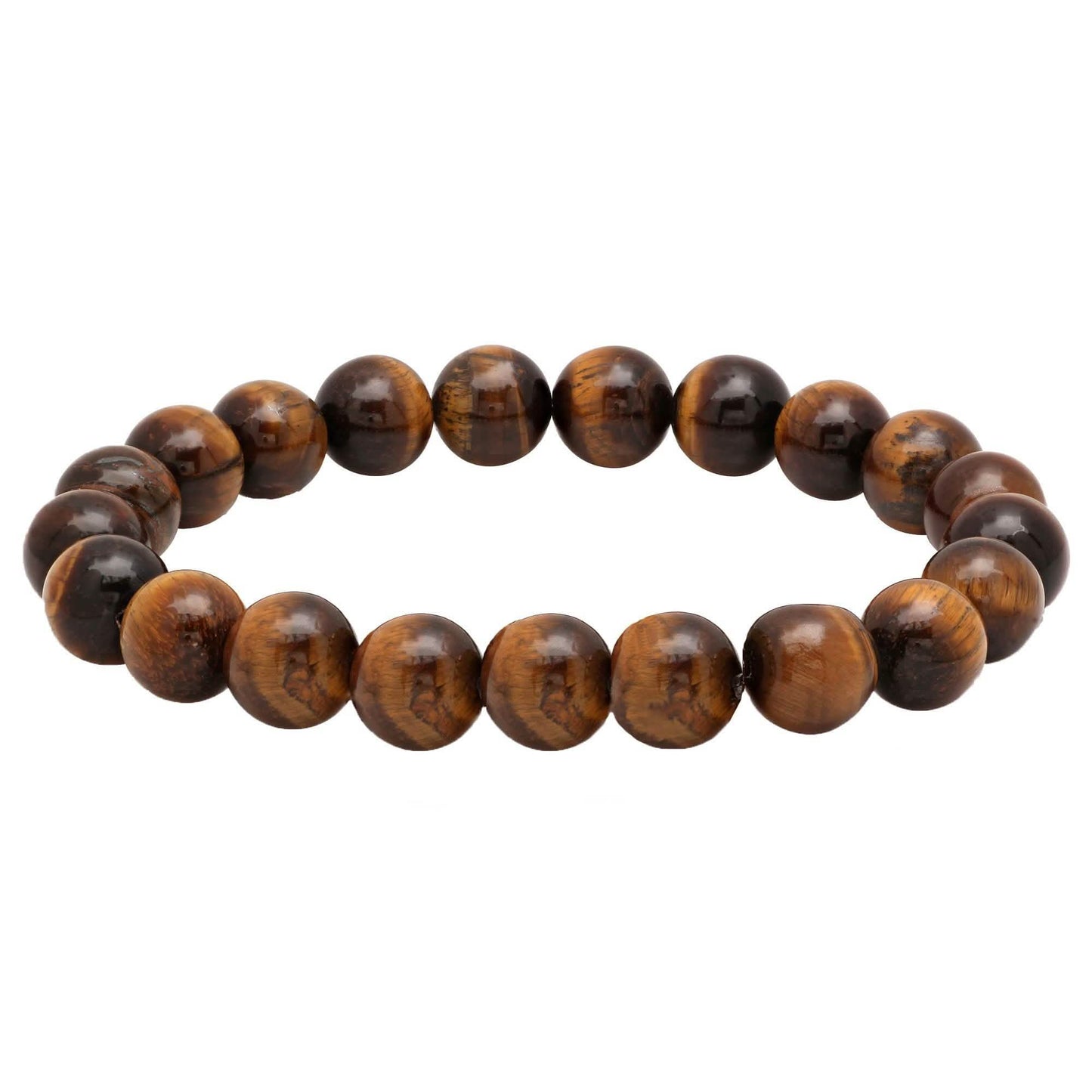 2-Piece Set: Men's Tiger Eye and Black Beads/Tiger Eye Cross Drawstring Bracelets DailySale