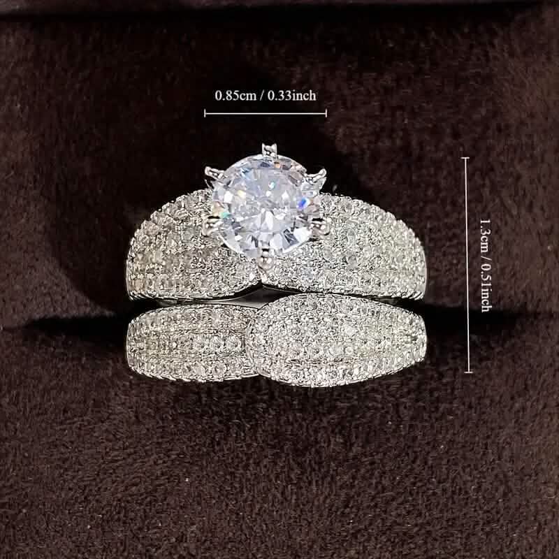 2-Piece Set: Sterling Silver Bridal Ring DailySale