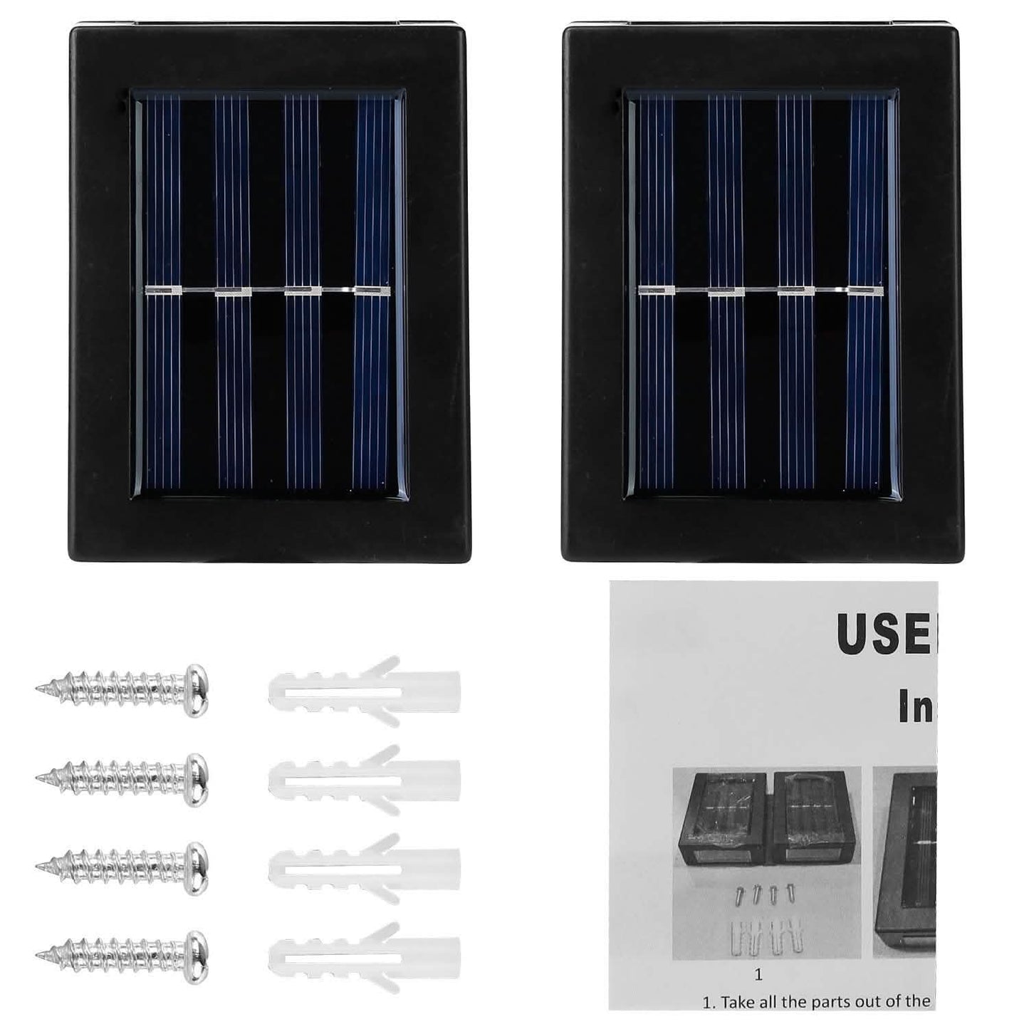 2-Piece: Solar Deck Outdoor Lights DailySale
