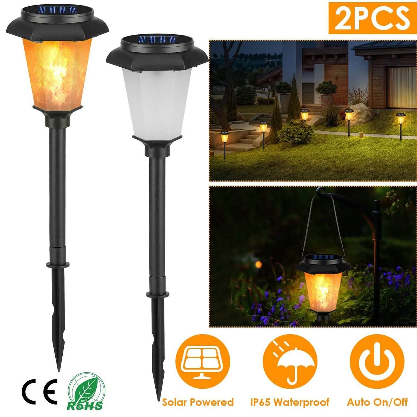 2-Piece: Solar Flame Torch Light DailySale