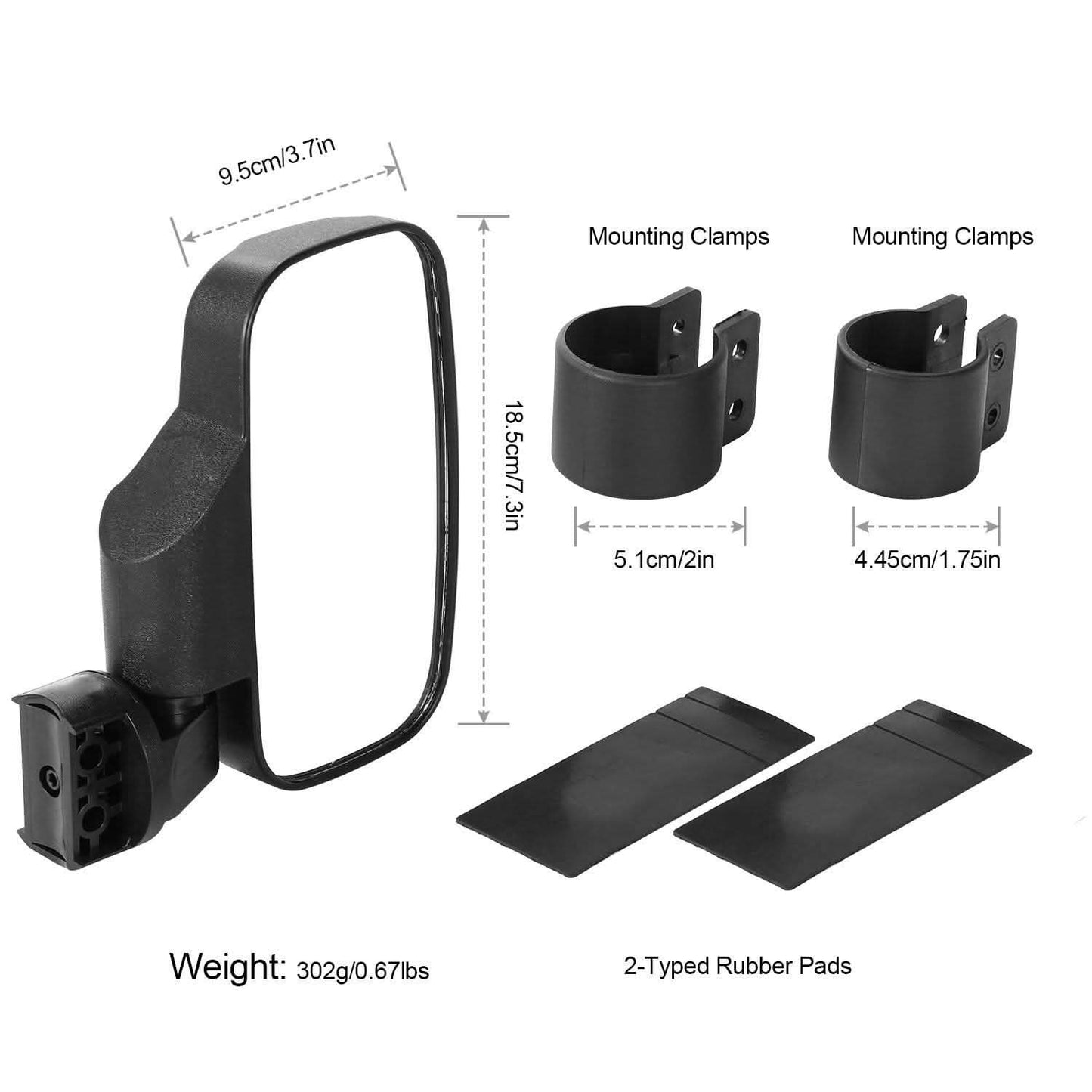 2-Piece: Wide Rear View Mirror DailySale