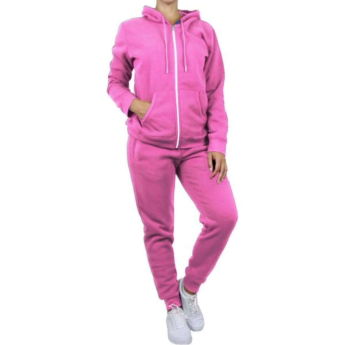 2-Piece: Women's Fleece-Lined Hoodie and Joggers Set DailySale