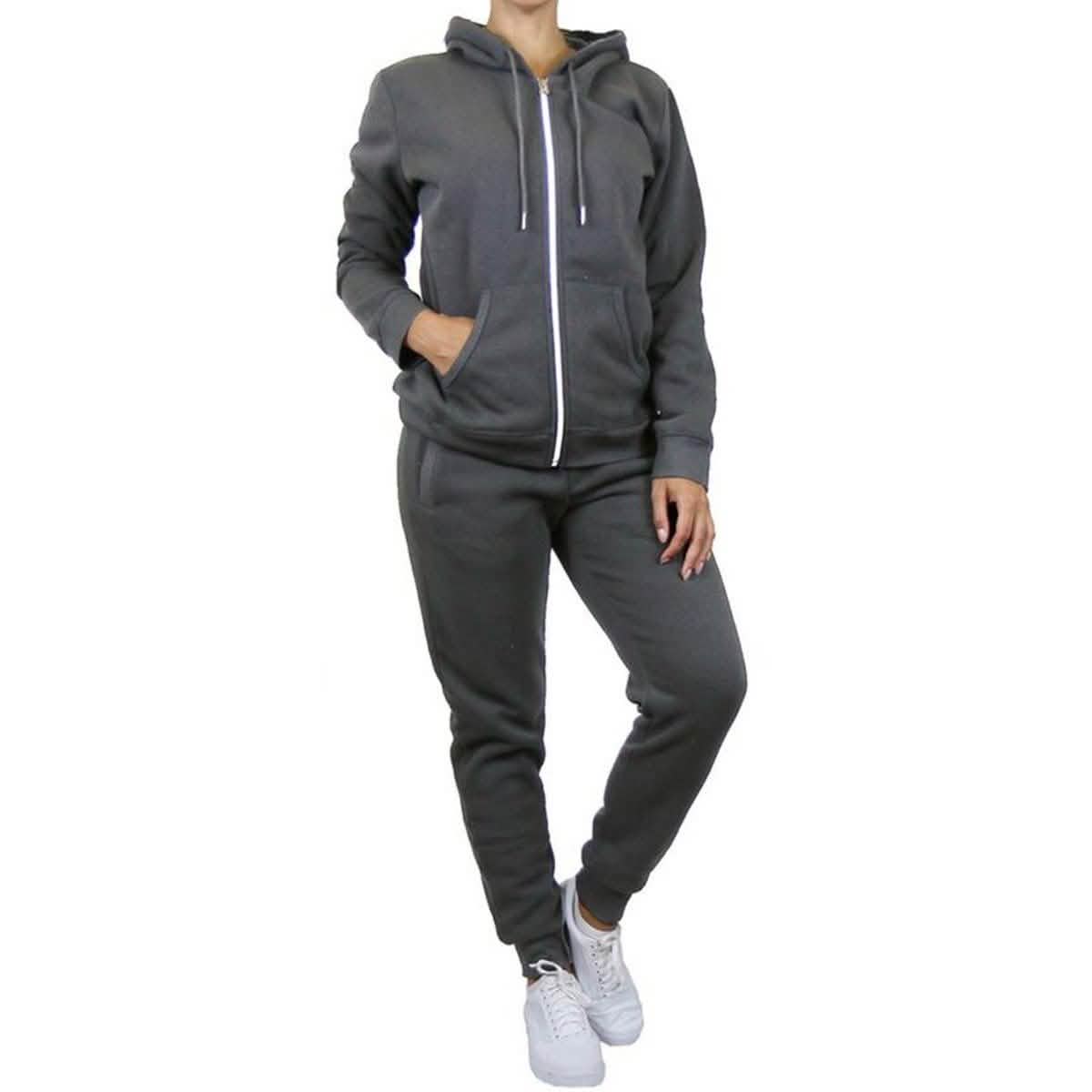 2-Piece: Women's Fleece-Lined Hoodie and Joggers Set DailySale