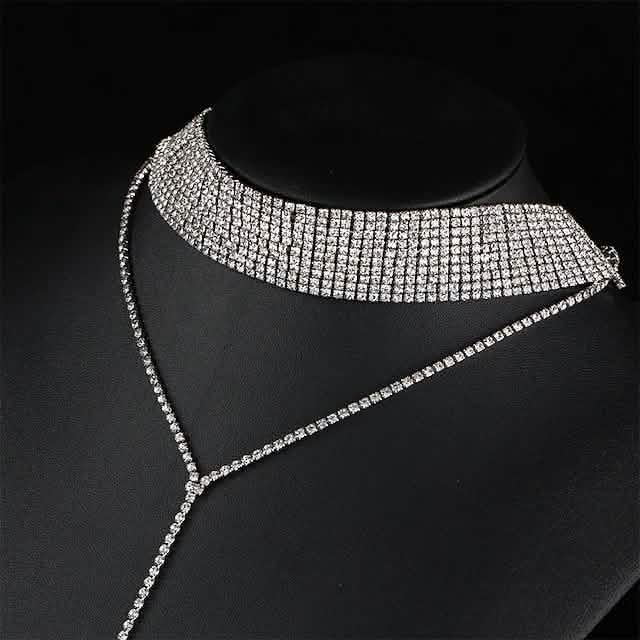 2-Piece: Women's Synthetic Diamond Y Necklace DailySale