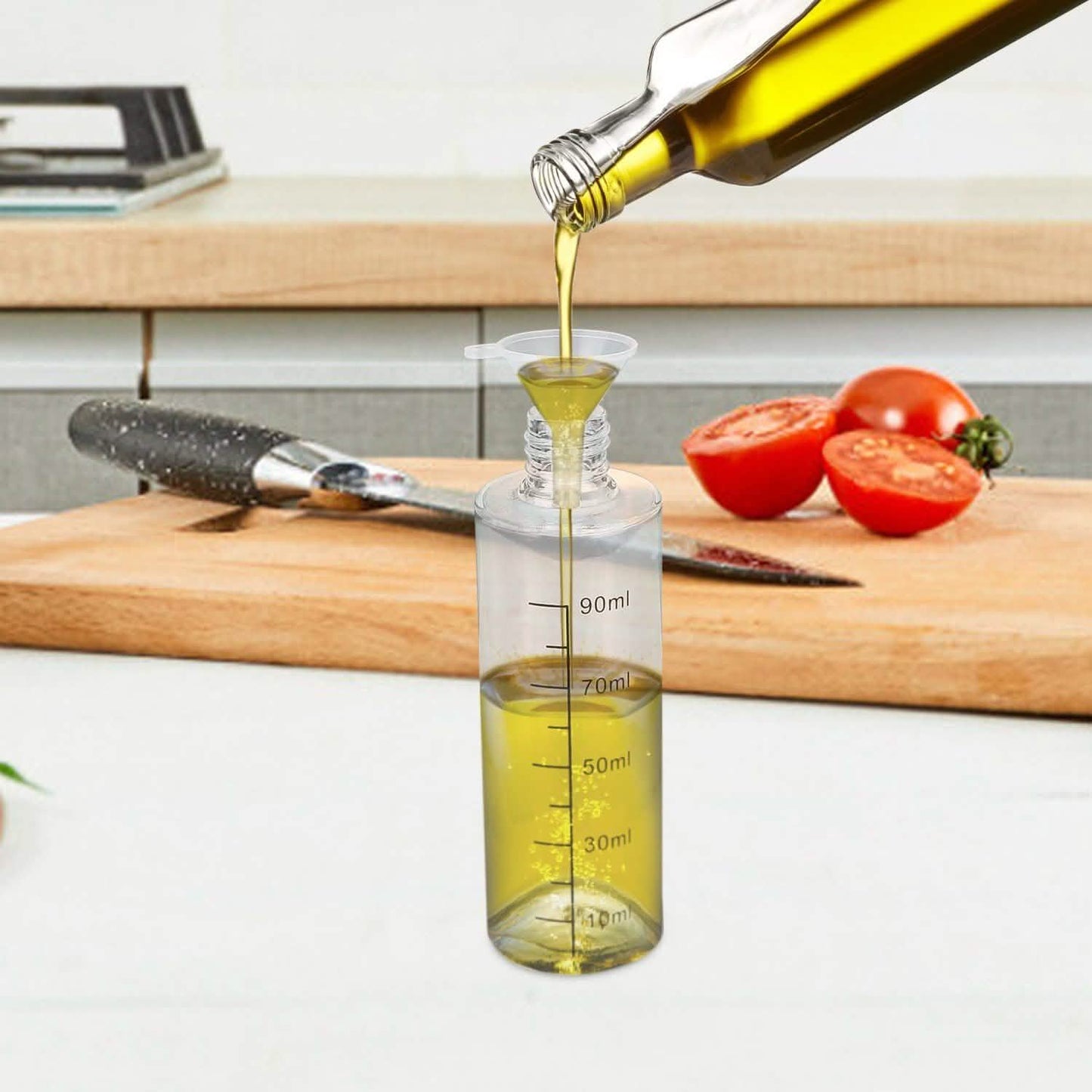 2-Pieces: Oil Dispenser Mister Refillable Stainless Steel Glass Vinegar with Measurement Oil Control Diet DailySale