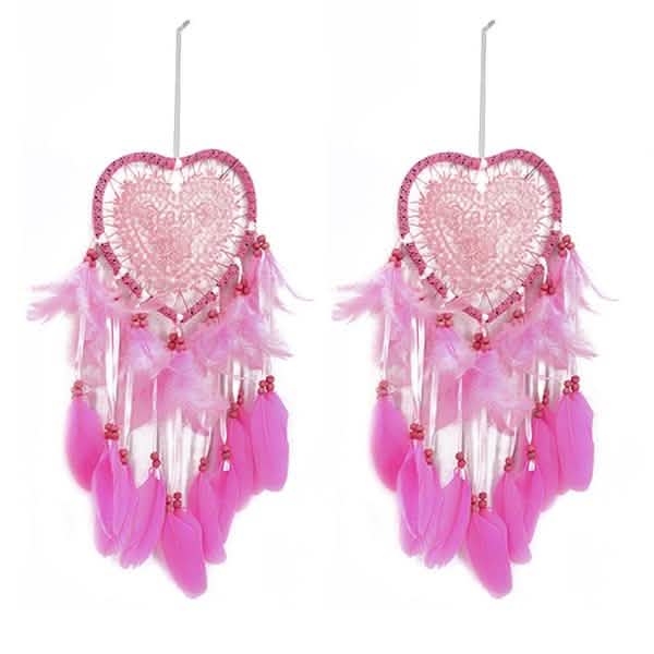 2-Pieces: Romantic LED Dream Catcher with Feather Dreamcatcher Night Light DailySale