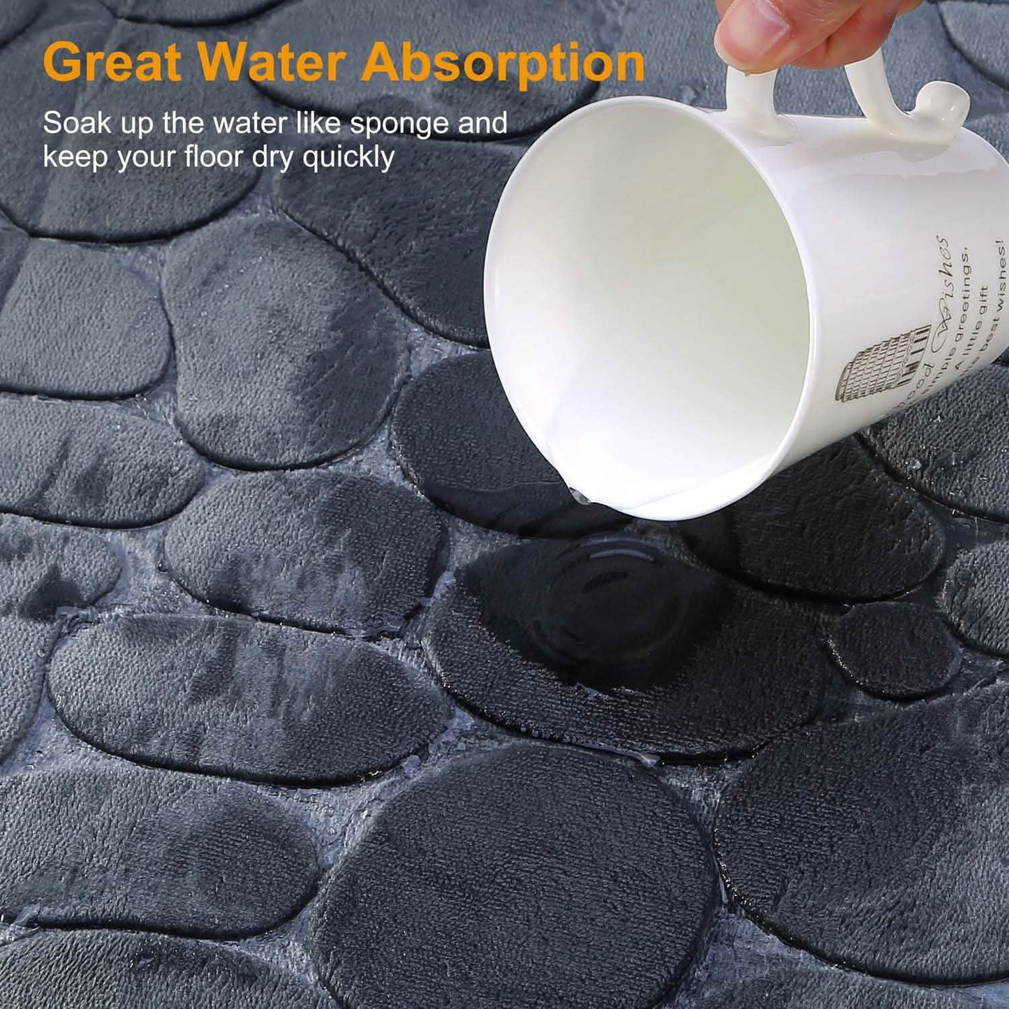 2-Pieces Set: Bathroom Rugs Luxury Flannel Non-Slip DailySale