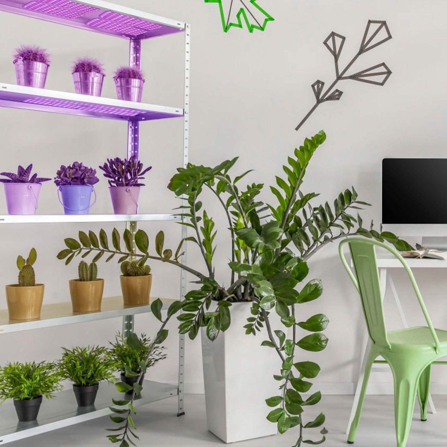 2-Pieces: Ultra-Thin LED Grow Lights for Indoor Plants with 126 LEDs DailySale