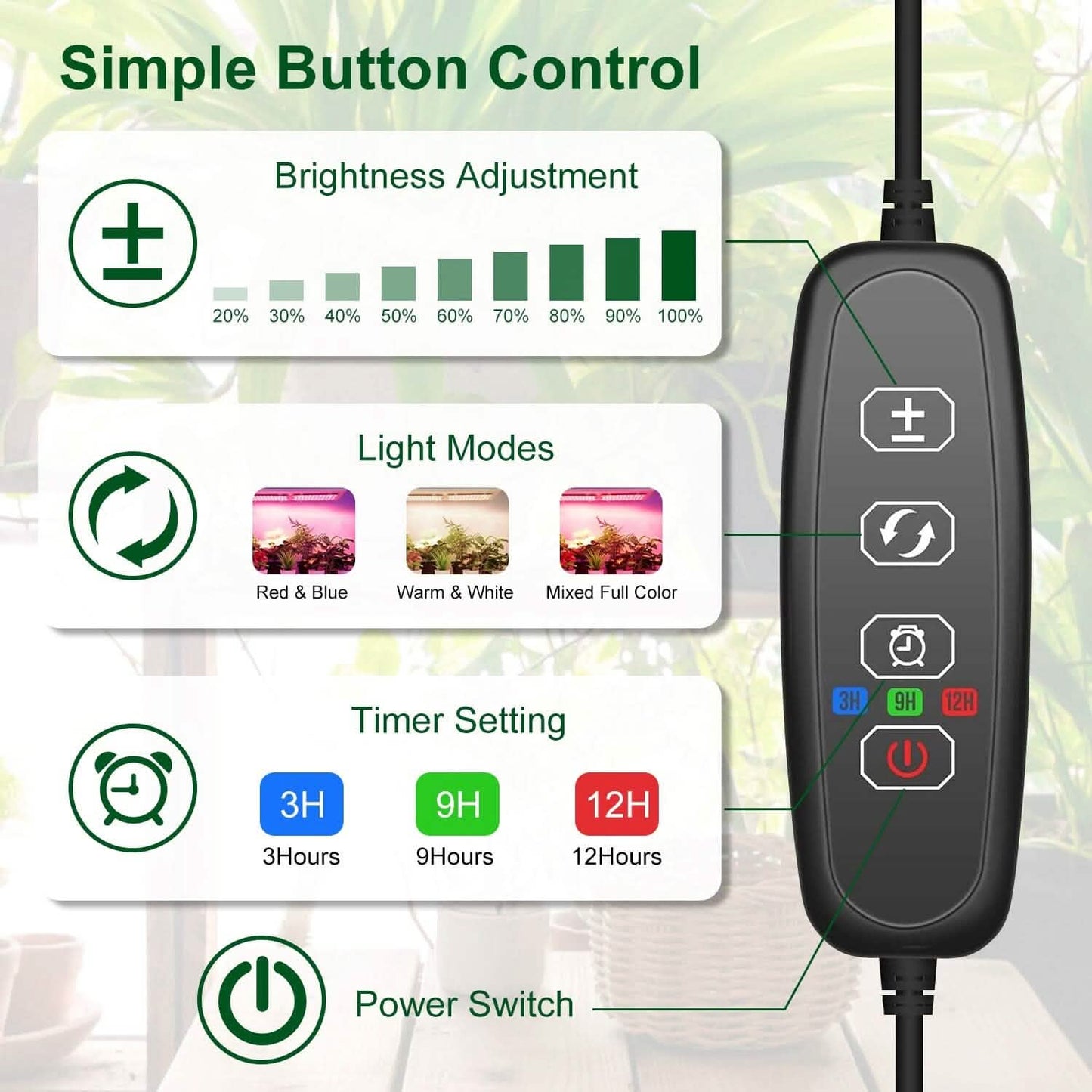 2-Pieces: Ultra-Thin LED Grow Lights for Indoor Plants with 126 LEDs DailySale