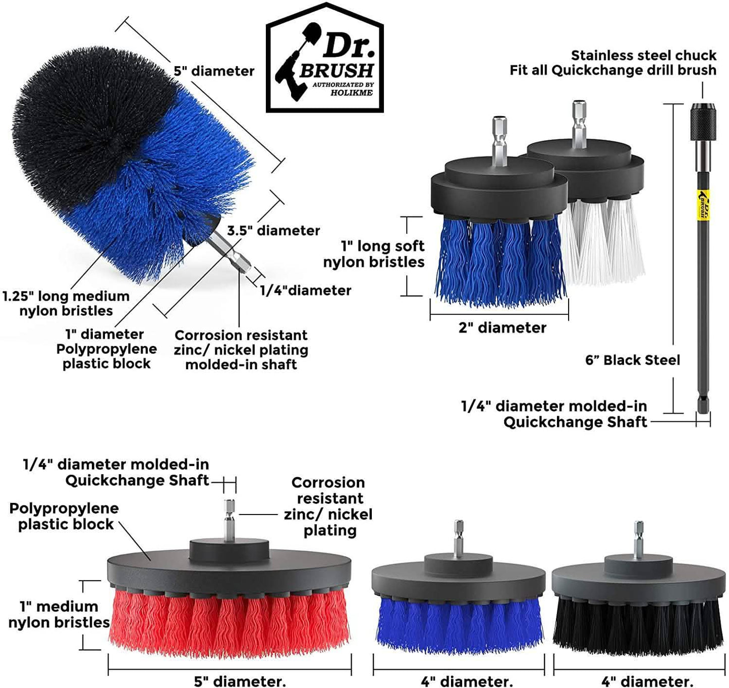 20-Pack: Holikme Drill Brush Attachments Set DailySale