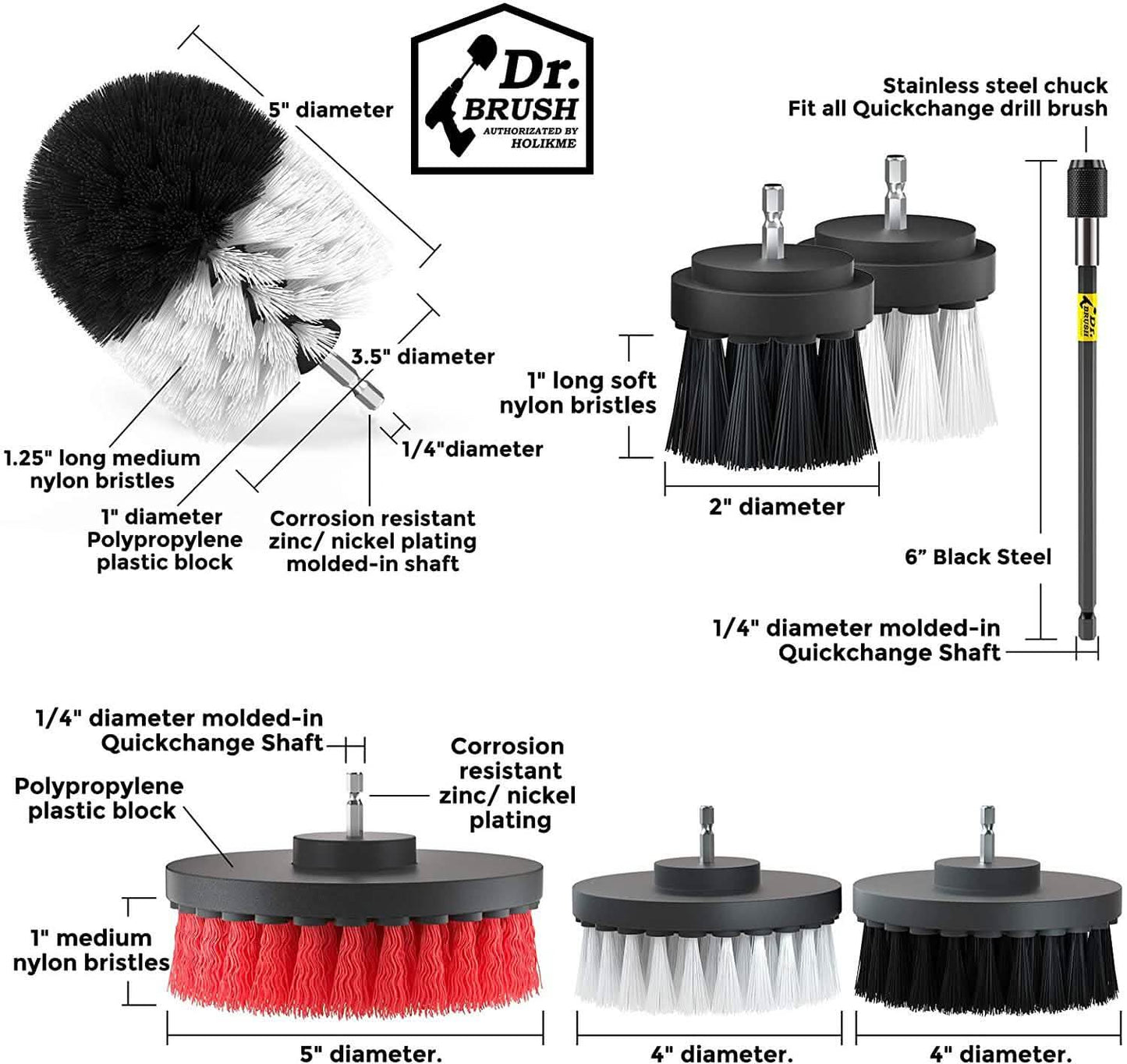 20-Pack: Holikme Drill Brush Attachments Set DailySale