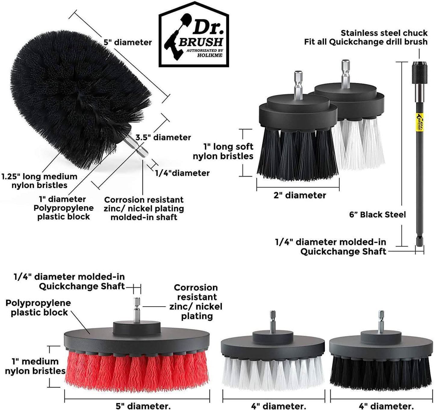 20-Pack: Holikme Drill Brush Attachments Set DailySale