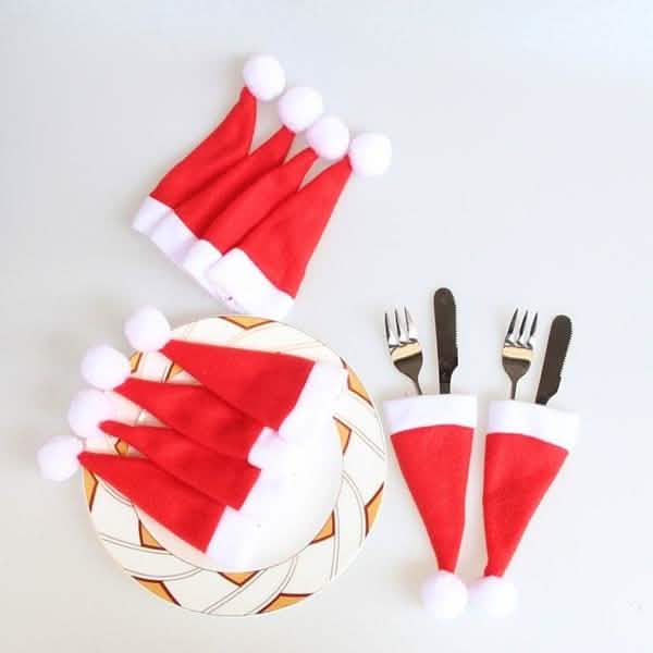 20-Piece: Christmas Santa Hat Silverware Storage Bag DailySale