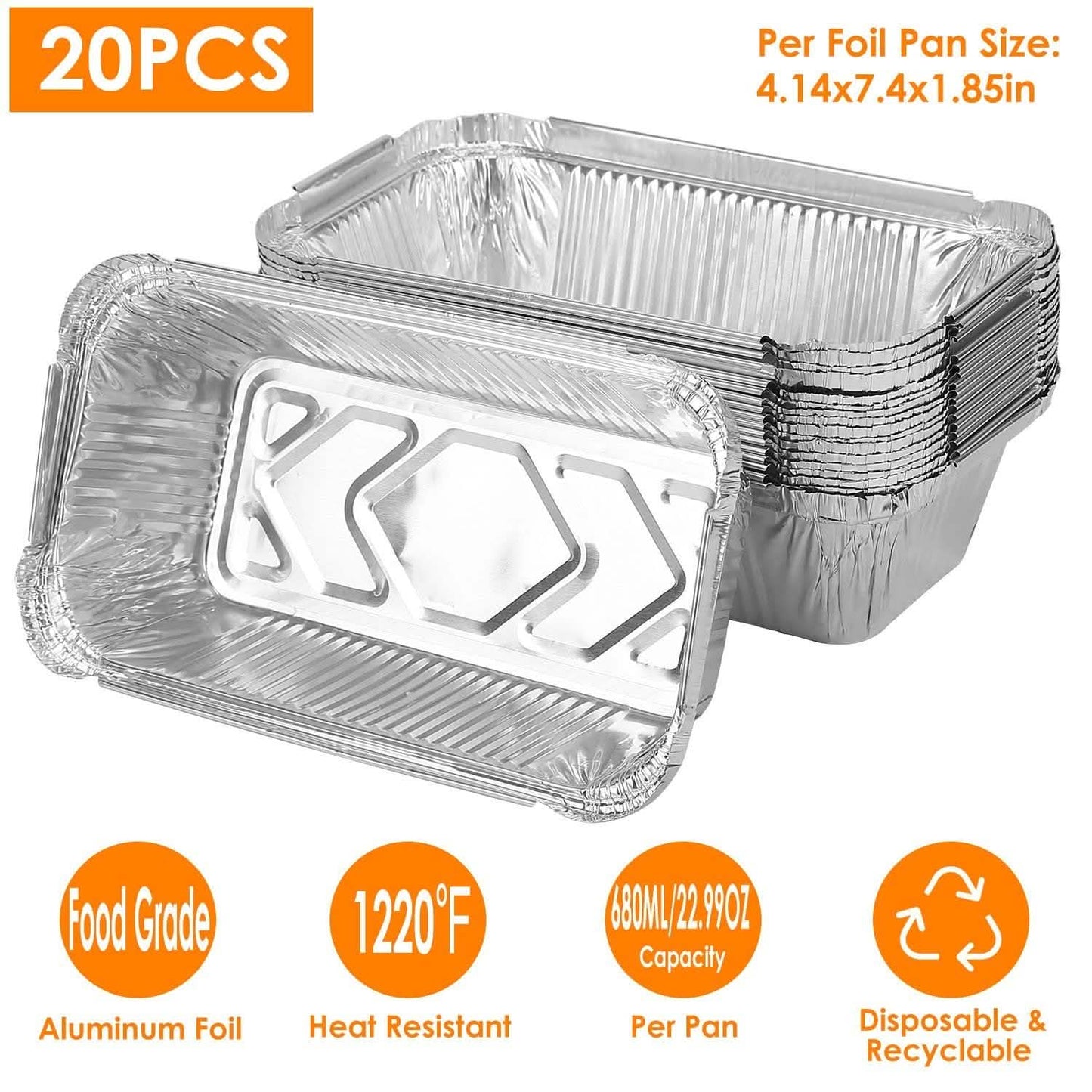 20-Piece: Disposable Aluminum Foil Pans DailySale