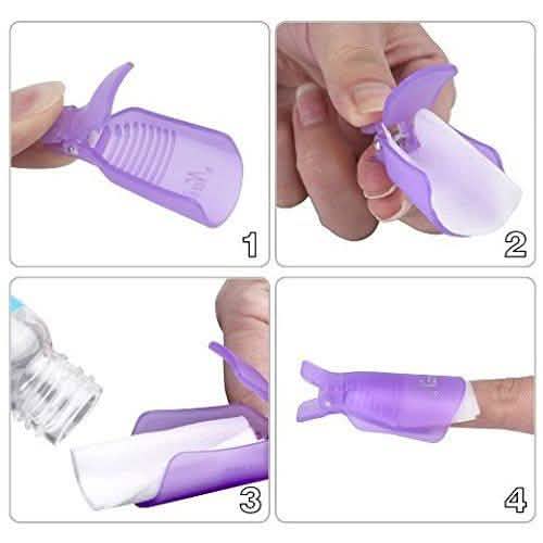20-Piece Set: Plastic Acrylic Nail Art Soak Off Cap Clip UV Gel Polish Remover Wrap Tool DailySale