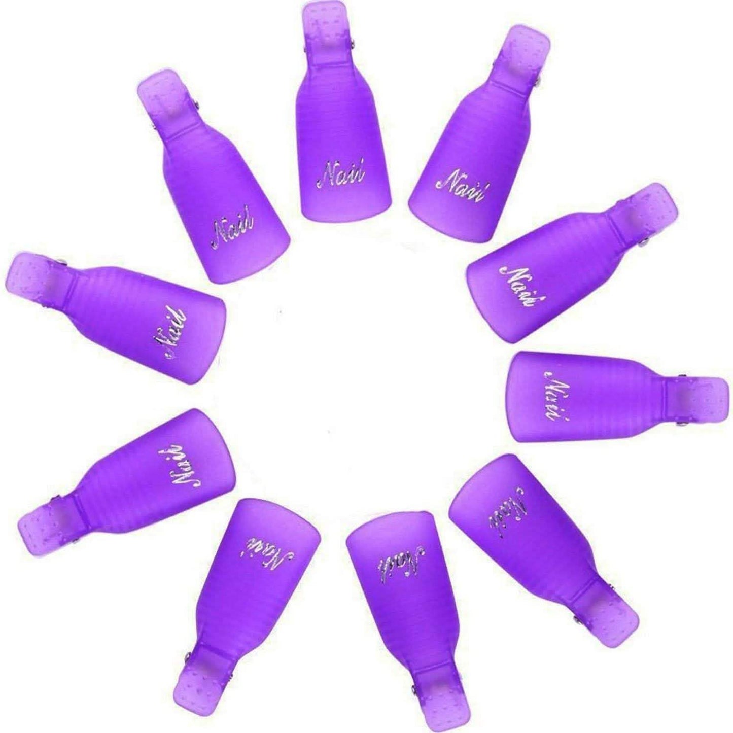 20-Piece Set: Plastic Acrylic Nail Art Soak Off Cap Clip UV Gel Polish Remover Wrap Tool DailySale