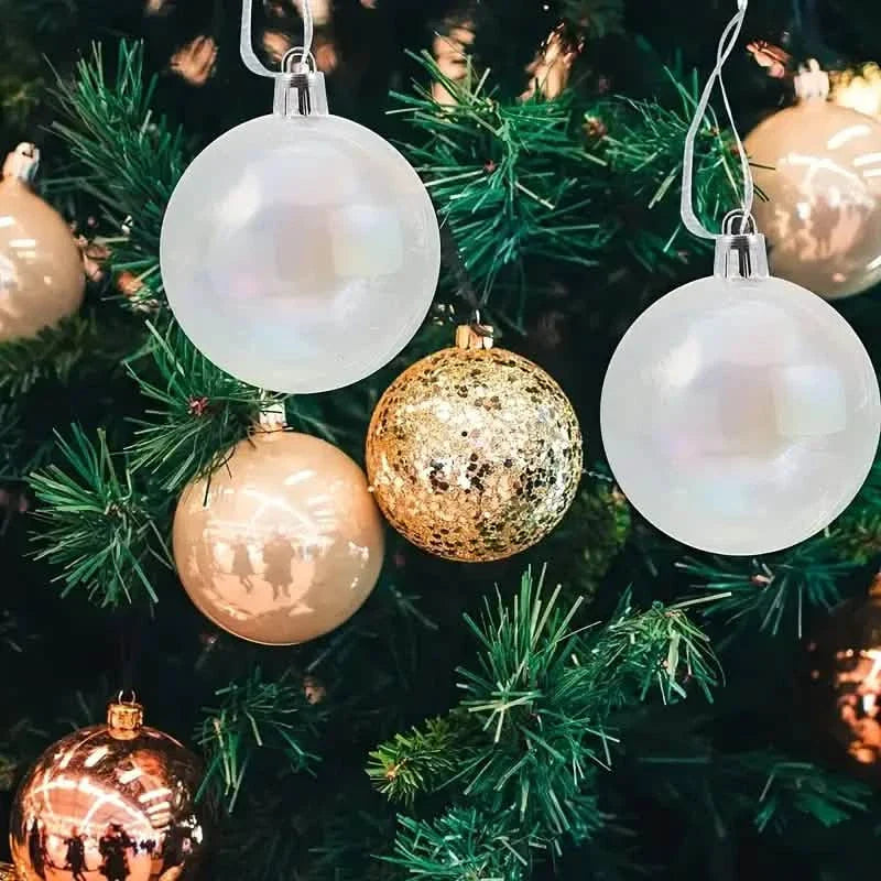 20-Pieces: Clear Iridescent Plastic Ornaments Balls for Crafts DailySale