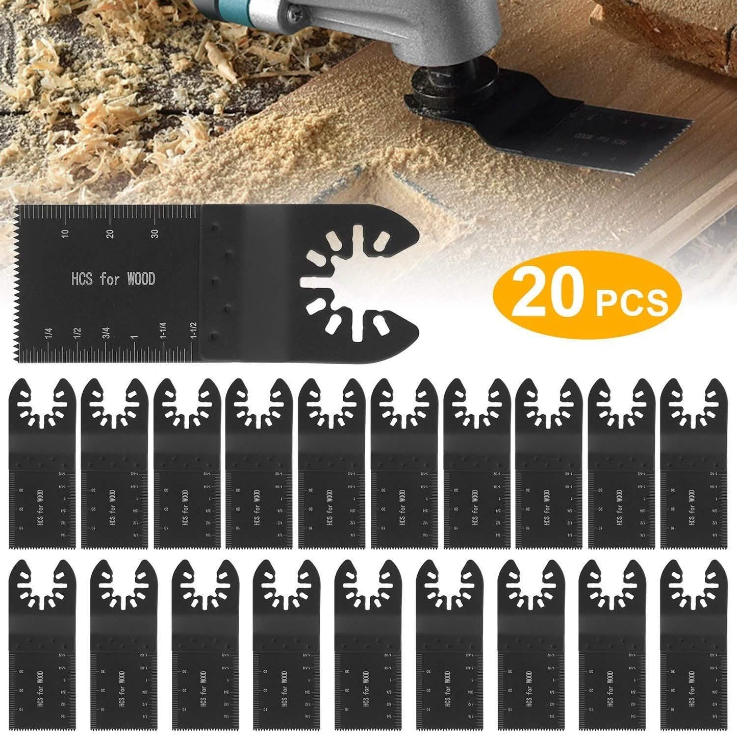 20-Pieces Set: Saw Blade Metal Oscillating Multitool Cutter Fit DailySale