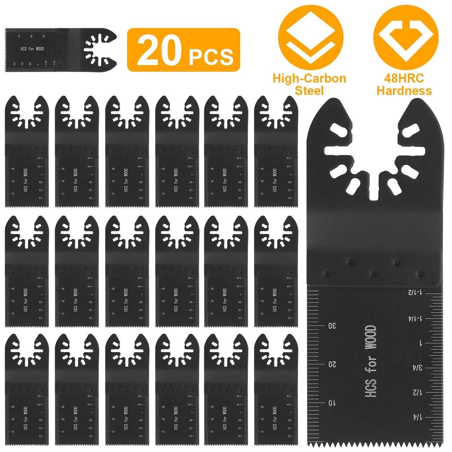 20-Pieces Set: Saw Blade Metal Oscillating Multitool Cutter Fit DailySale