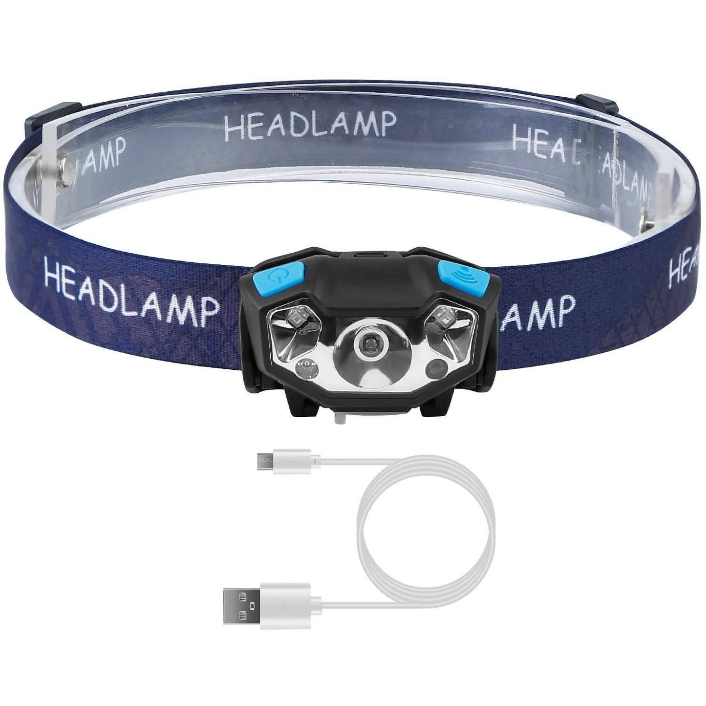 20000LM LED Headlamp USB Rechargeable Wave Motion Sensor Headlight DailySale