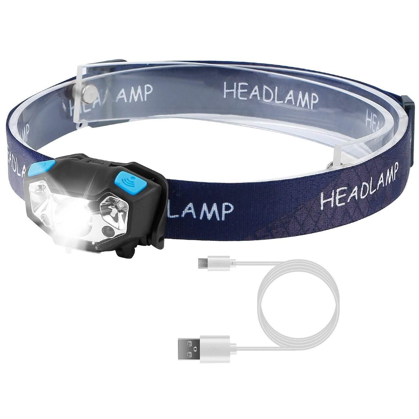 20000LM LED Headlamp USB Rechargeable Wave Motion Sensor Headlight DailySale