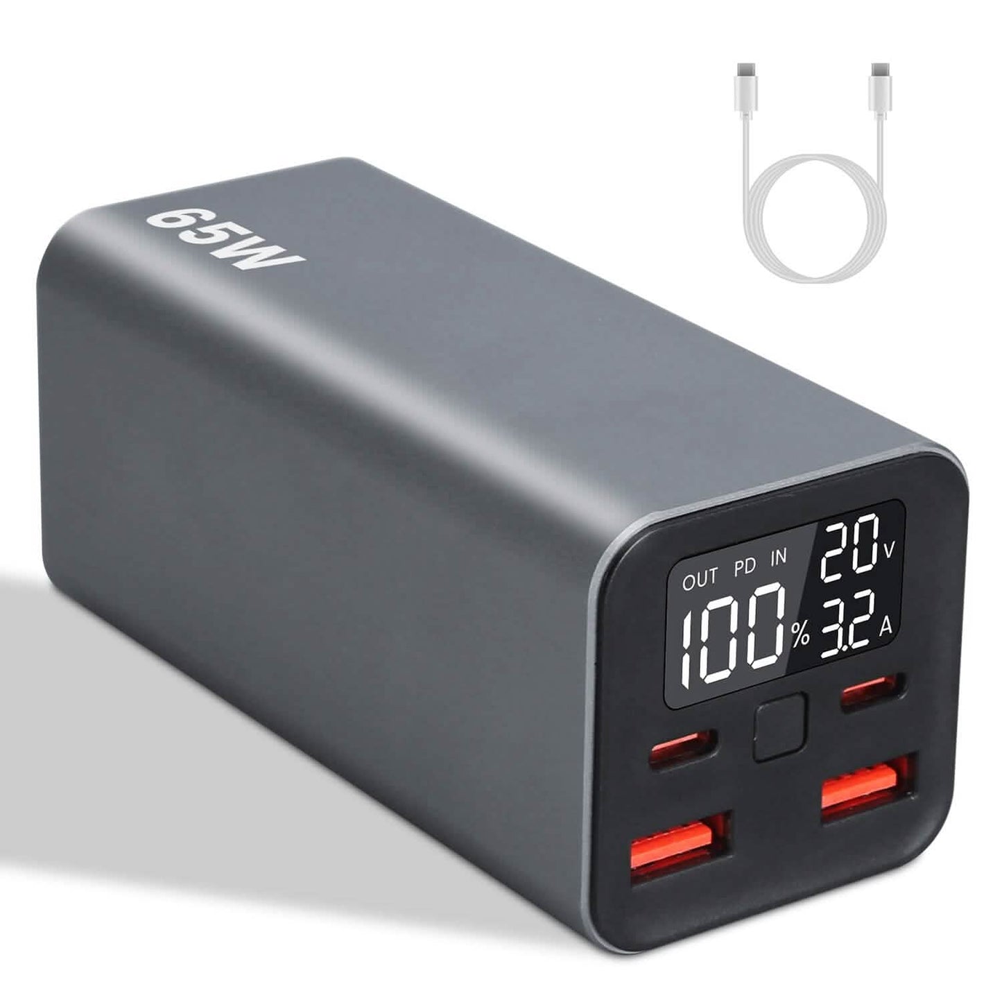 20000mah 65W USB-C PD Laptop Power Bank Fast Charging DailySale