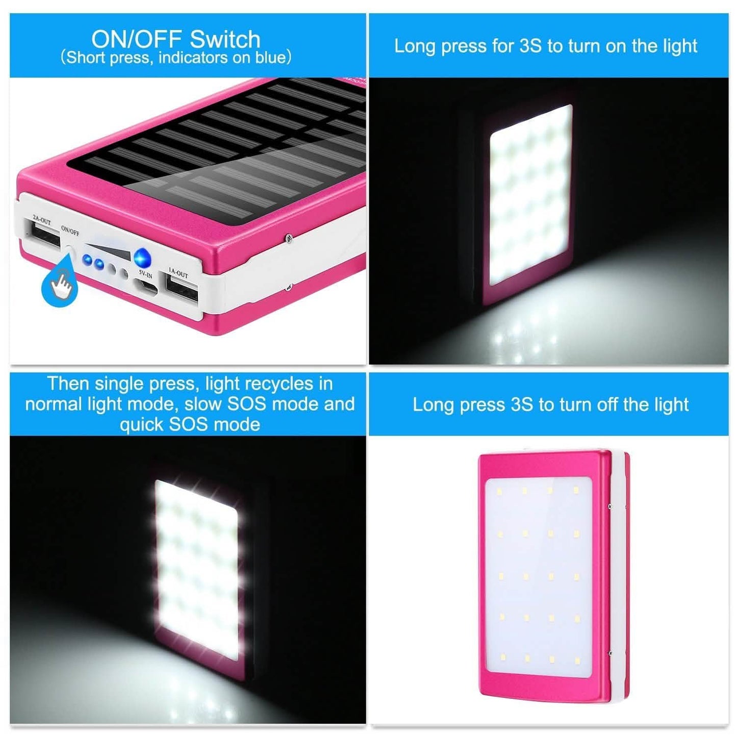20,000mAh Solar Power Bank DailySale