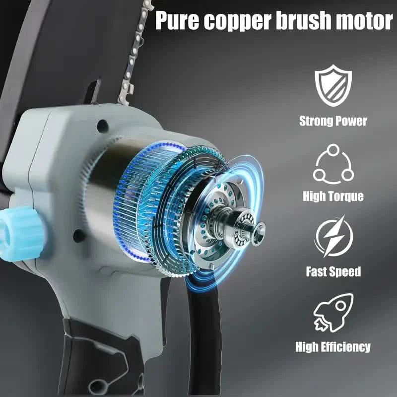 21V 4-6 Inch Cordless Chainsaw Kit with Built-in Lubrication, Battery and Charger DailySale