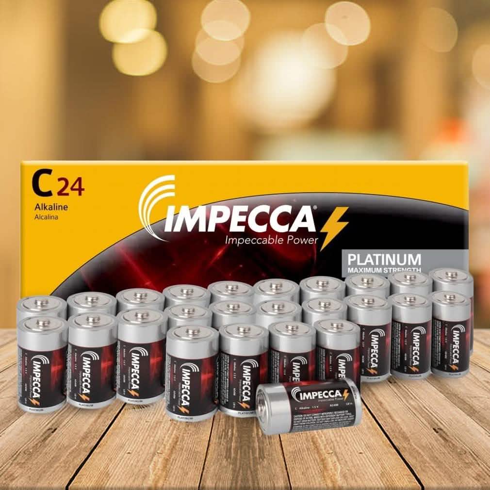 24-Pack: Impecca Alkaline C LR14 Platinum Batteries DailySale