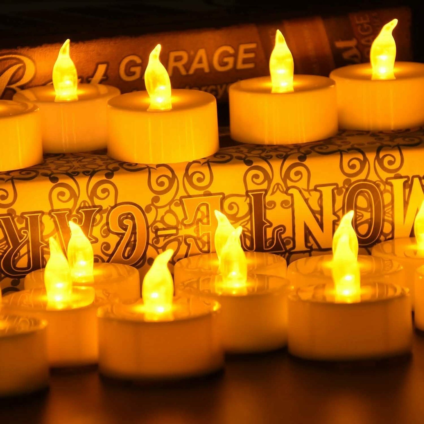 24-Piece: LED Flameless Tealight Smokeless Flickering Candles DailySale