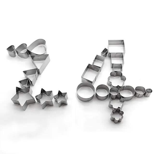 24-Piece: Stainless Steel Cookie Cutters Set DailySale