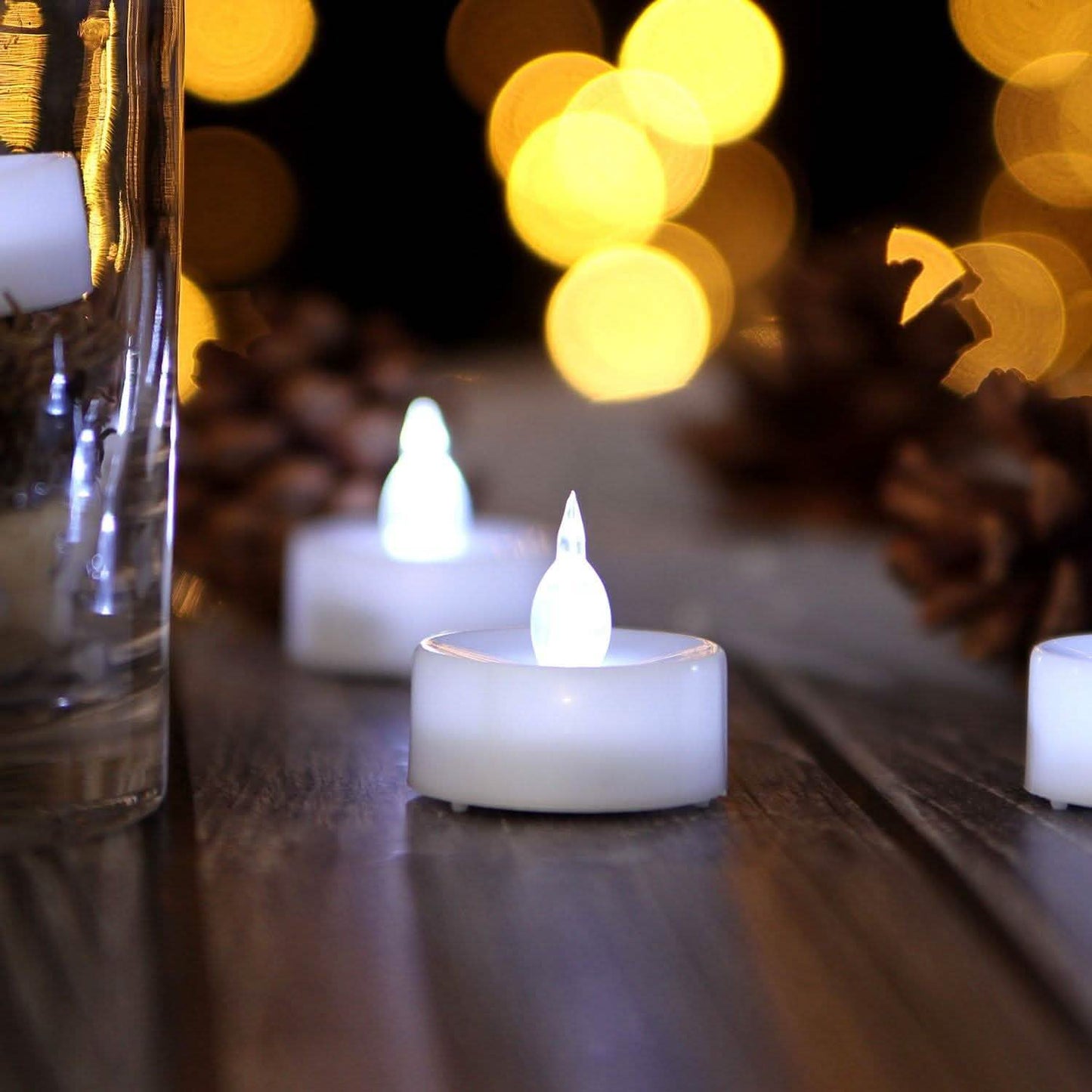 24-Piece: Warm White LED Tealight Flameless Smokeless Candles DailySale