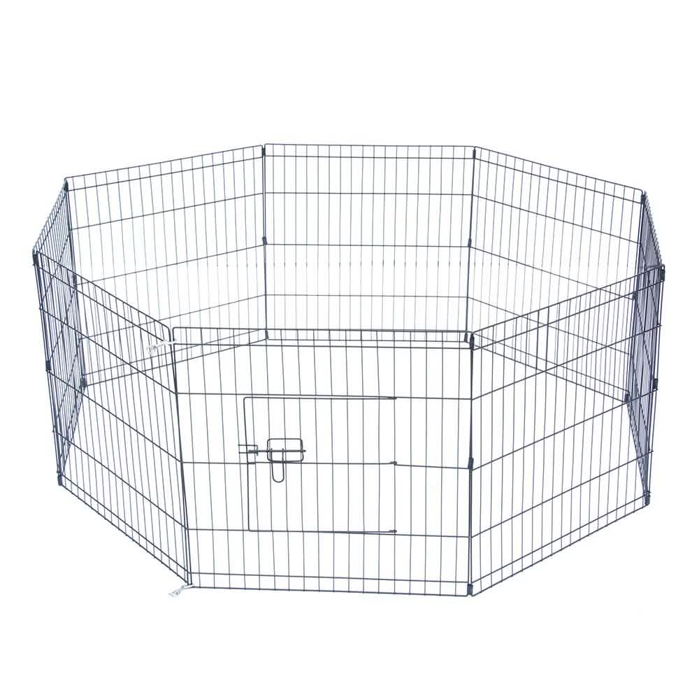 24" Tall Wire Fence 8 Panel Pet Folding Metal Play Pen DailySale