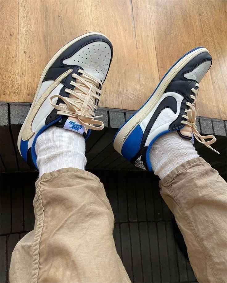 Custom Fragment x Travis Scott x Air Jordan 1 Low DM7866 140 SneakerNational