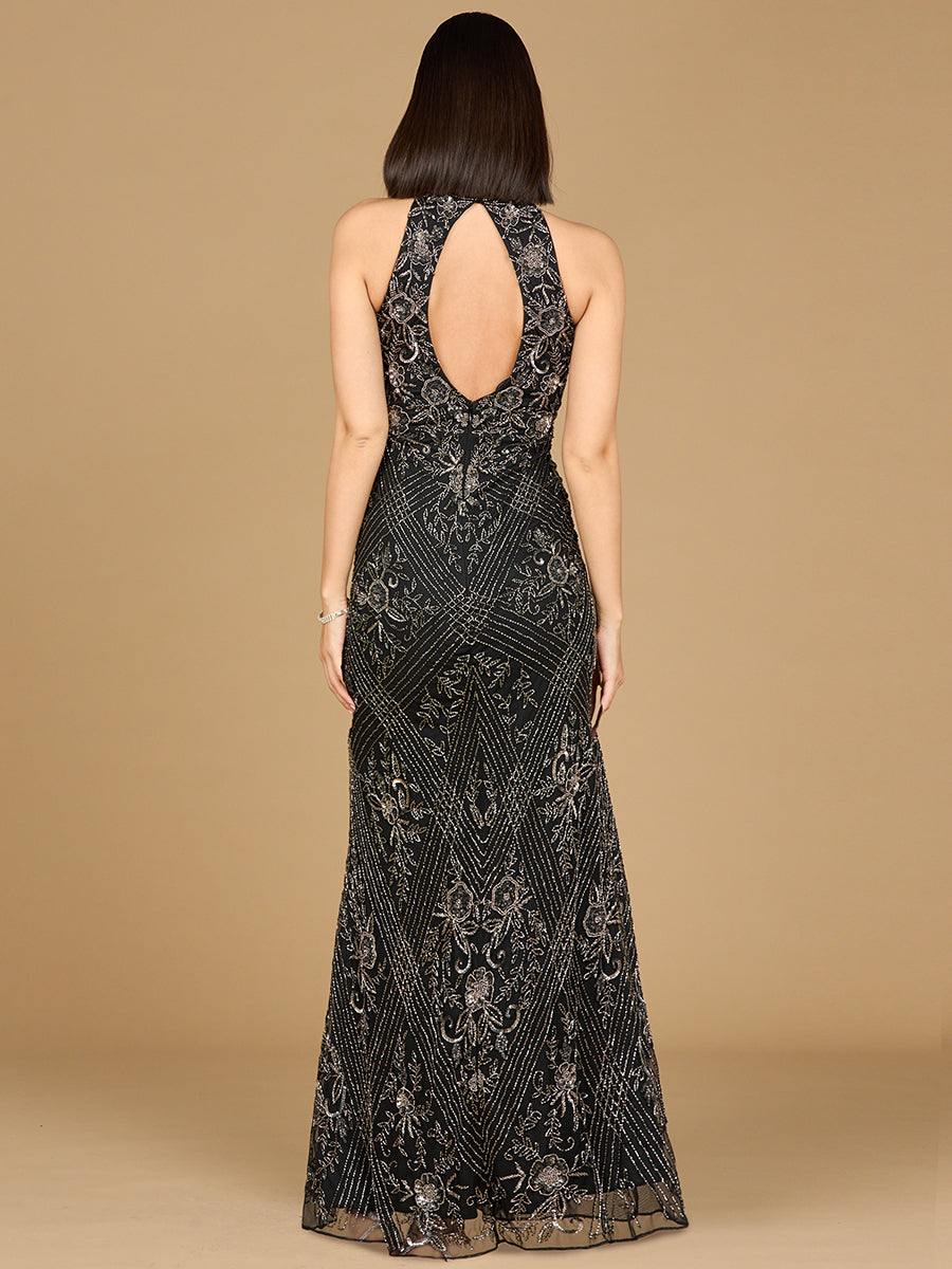 Halter Neck Beaded Dress Lara New York