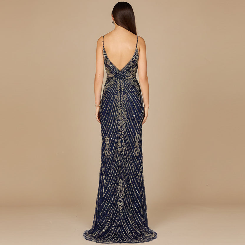 Spaghetti Strap Beaded Dress Lara New York
