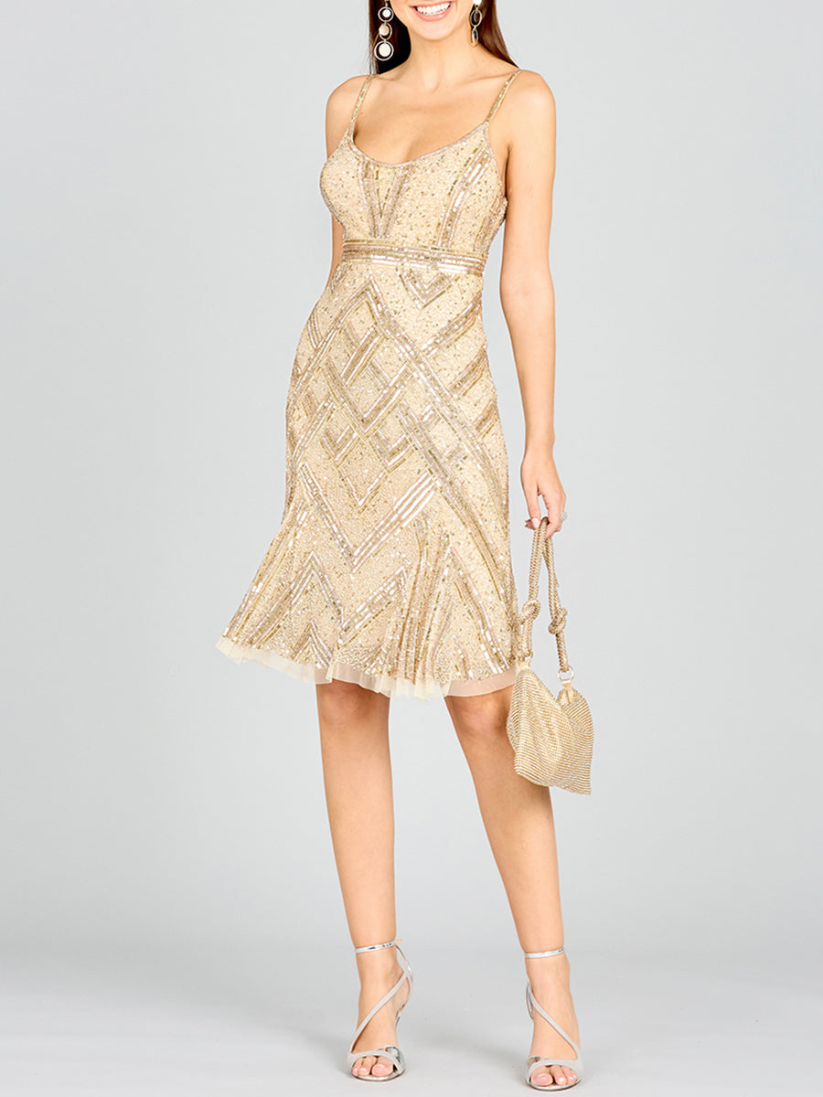 Lara 28860 - Beaded Flounce Dress Lara New York