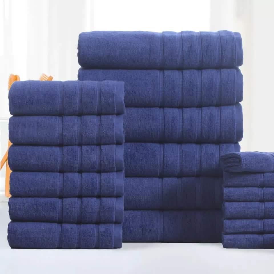 18-Piece: Bibb Home Zero Twist Egyptian Cotton Towel Set DailySale