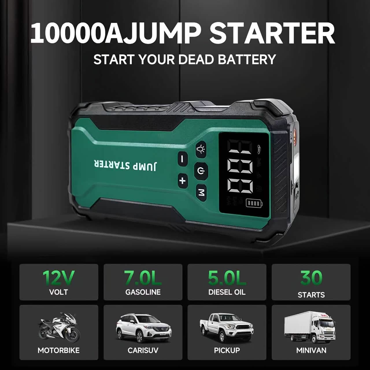 7-in-1 Emergency Car Power Supply Starter & Air Pump DailySale
