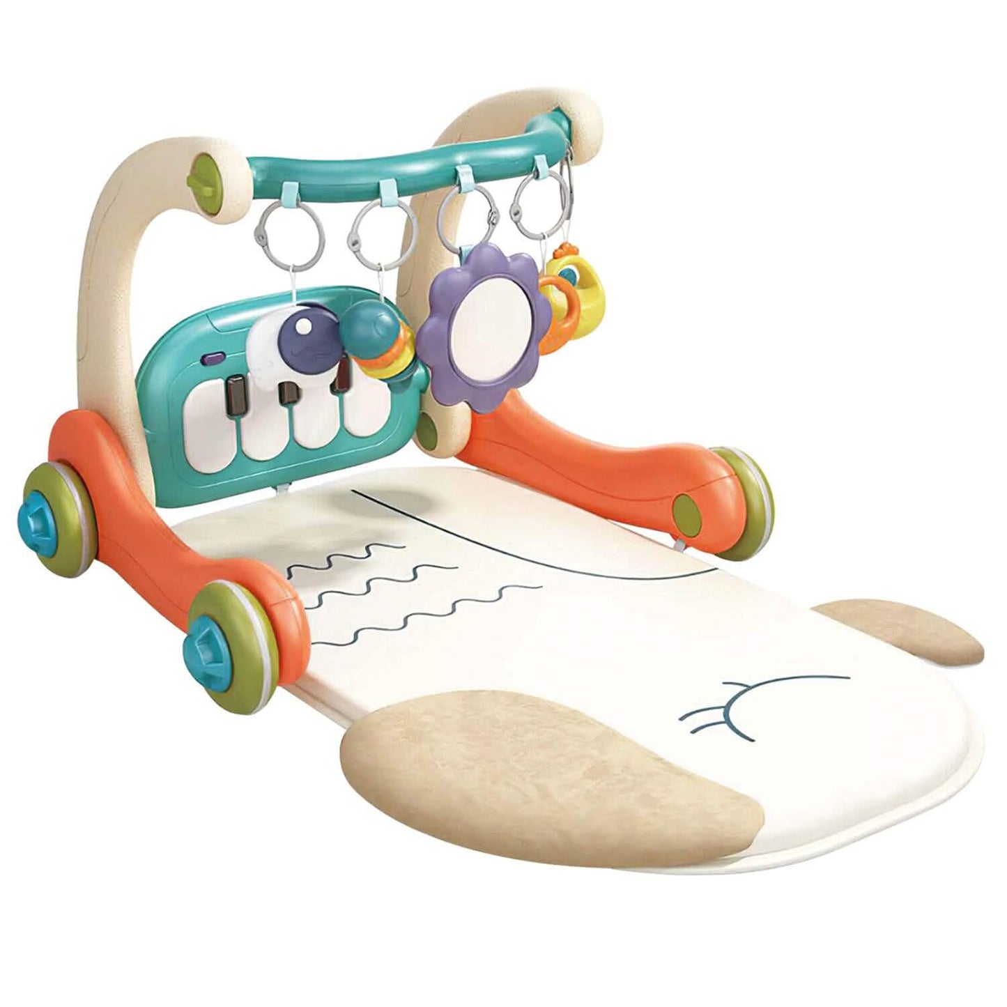 3-in-1 Baby Gym Playmat with Learning Walker for 0-12 Months Old DailySale