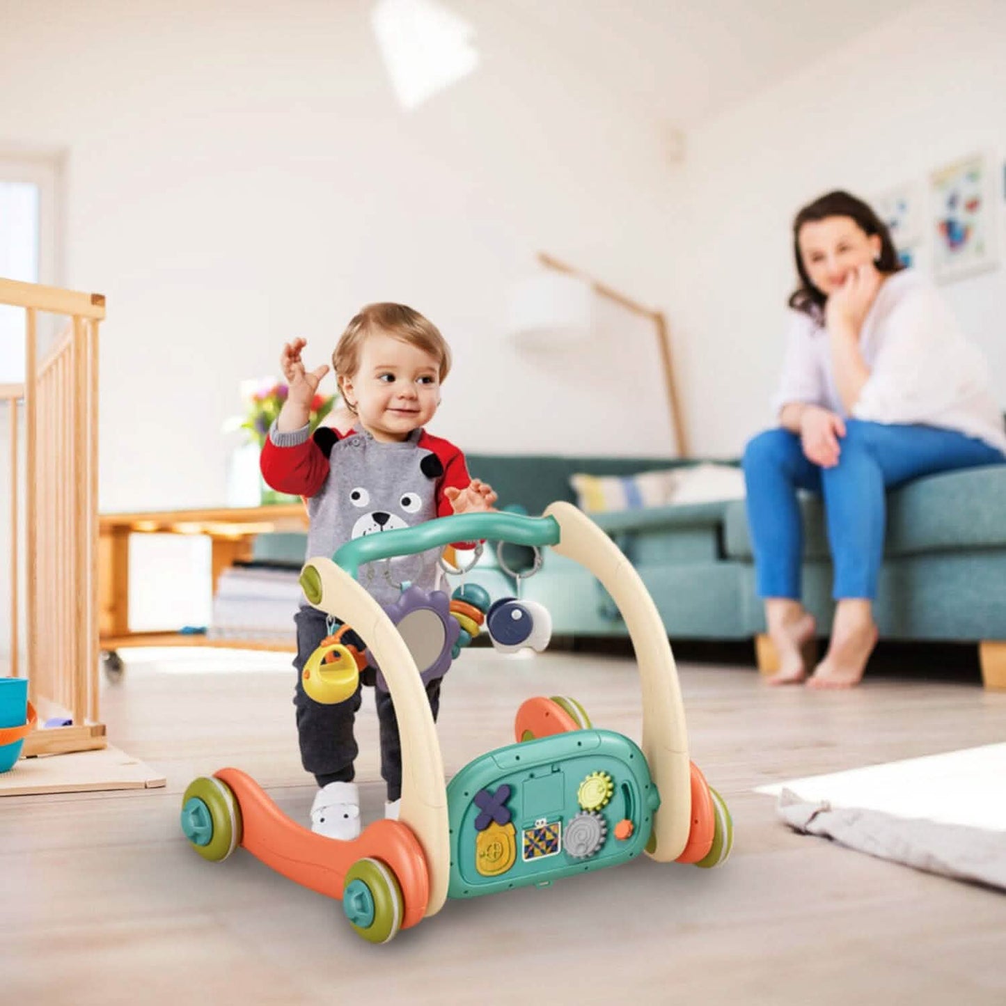 3-in-1 Baby Gym Playmat with Learning Walker for 0-12 Months Old DailySale