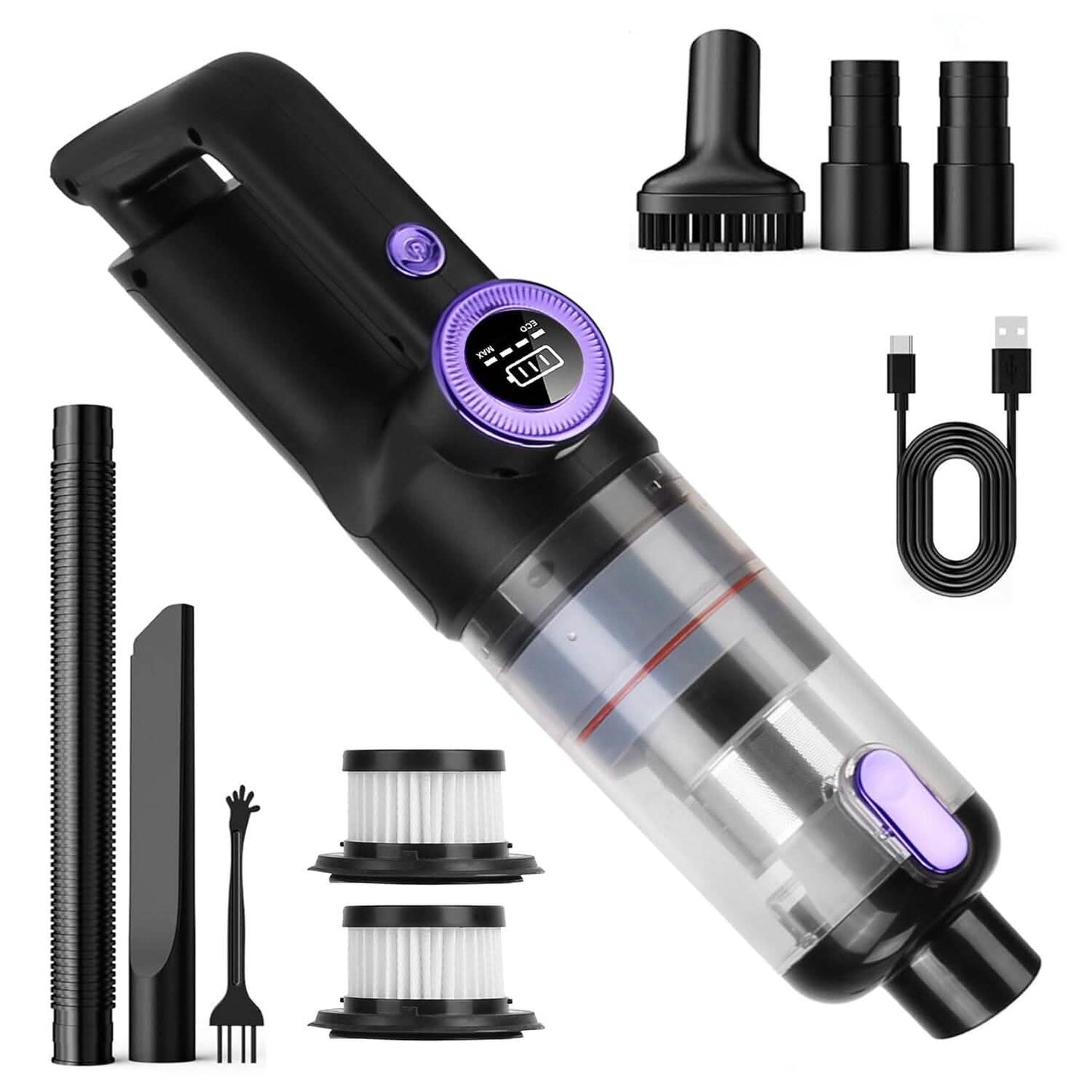 3-in-1 Handheld Cordless Car Vacuum Cleaner DailySale