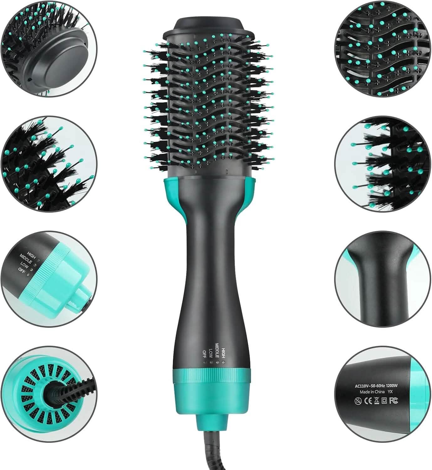 3-in-1 Ionic Straightening Hot Air Brush with Anti-Scald Feature DailySale