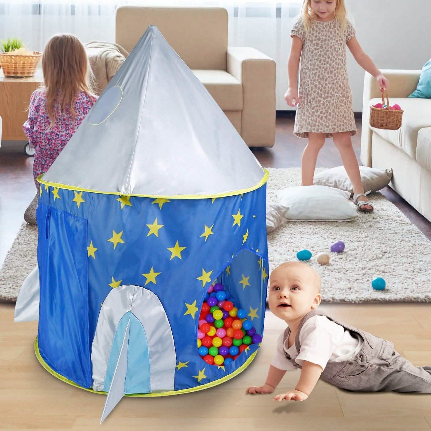 3-in-1 Kids Play Tent Ball Pit Set DailySale